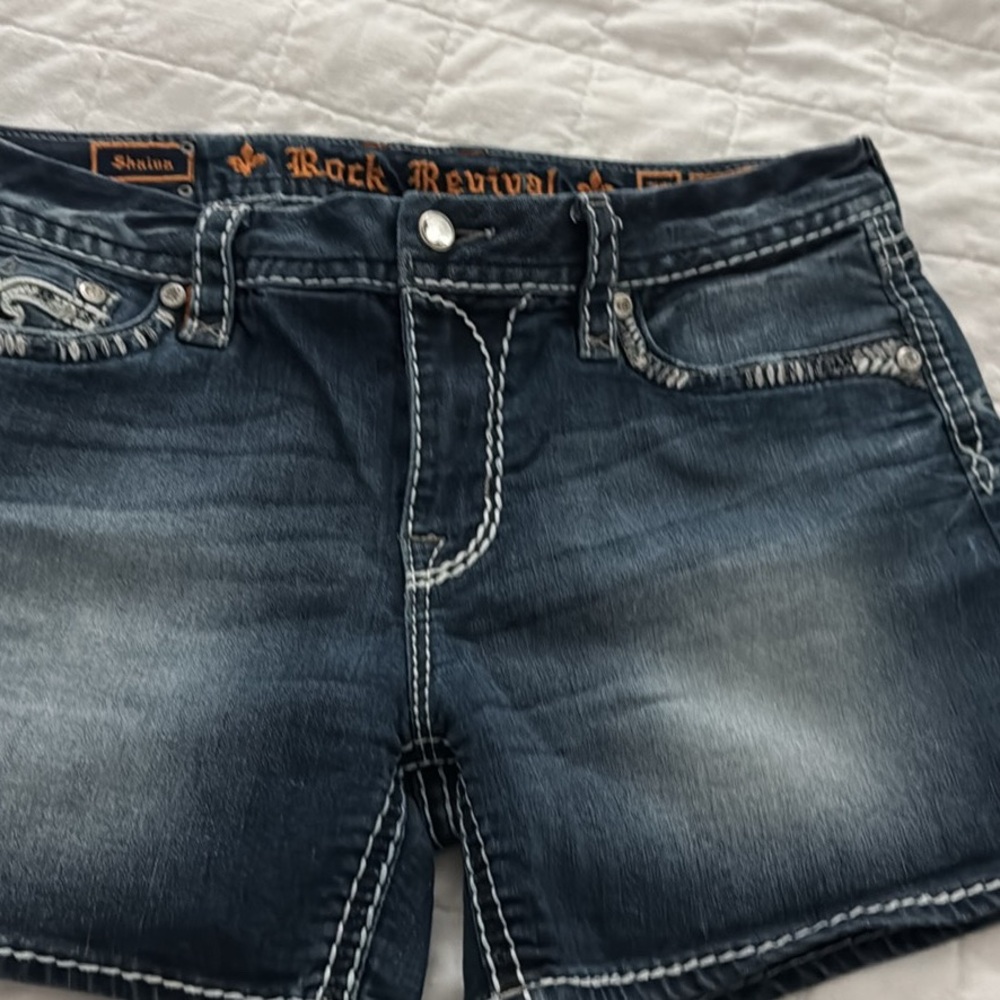 Rock Revival Blue Denim with Orange Accents